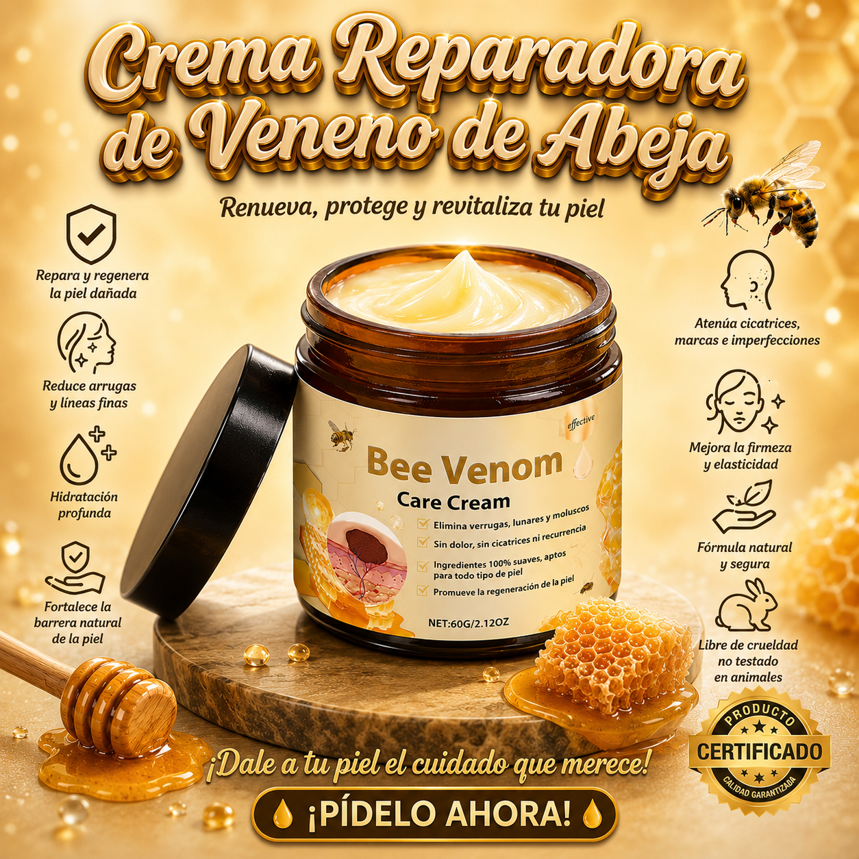 Crema Reparadora de Veneno de Abeja