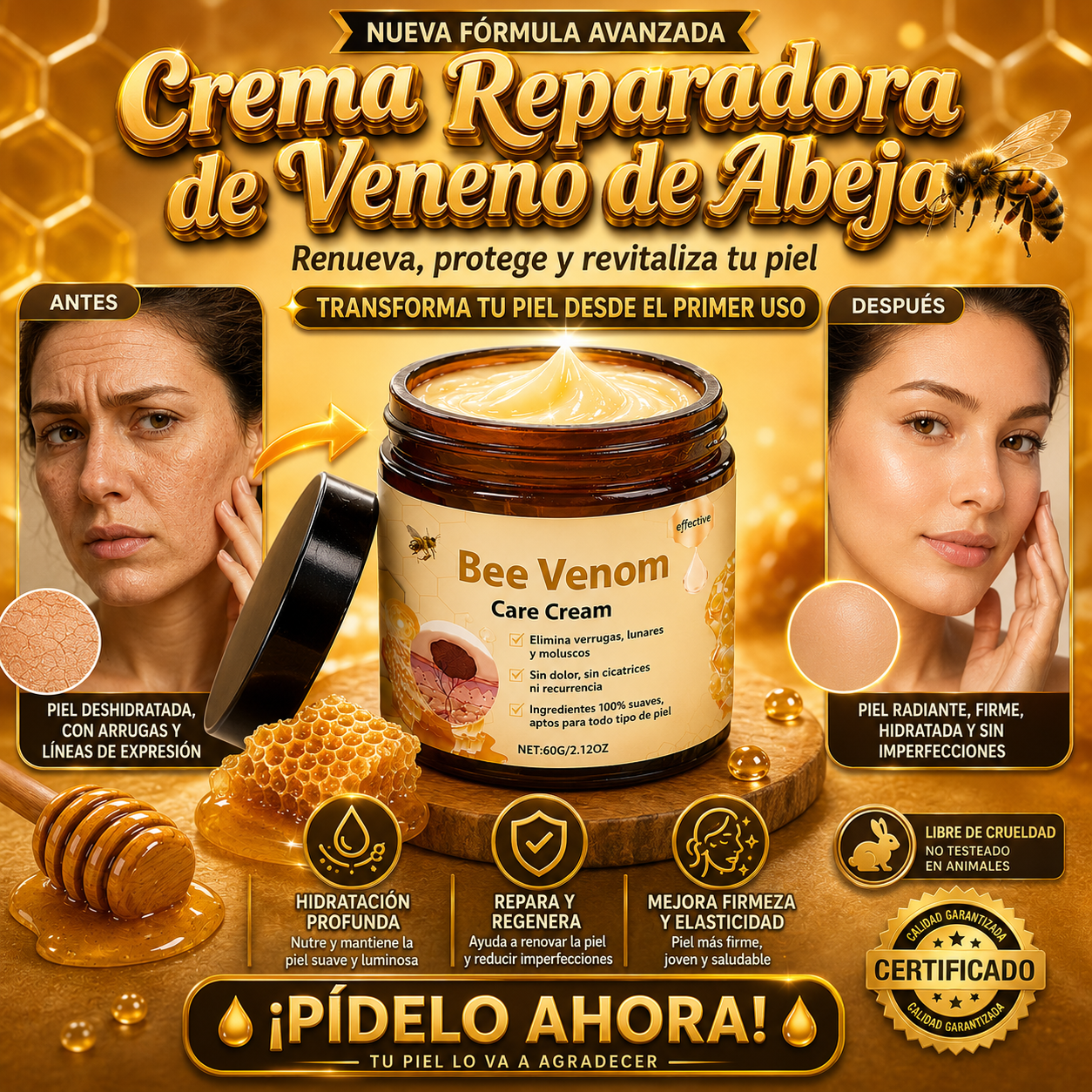 Crema Reparadora de Veneno de Abeja