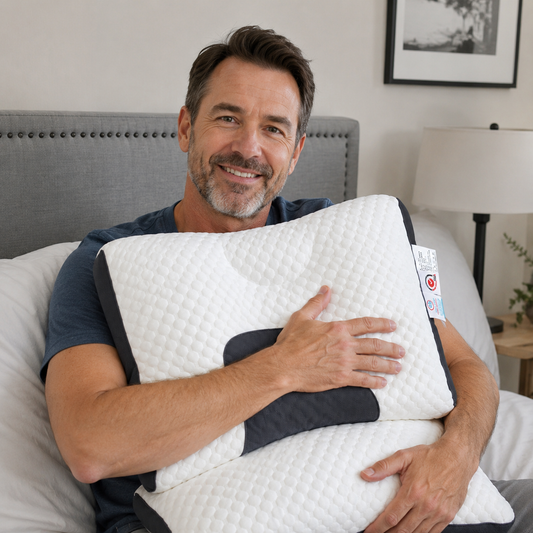 Almohada de punto ergonómica 3D