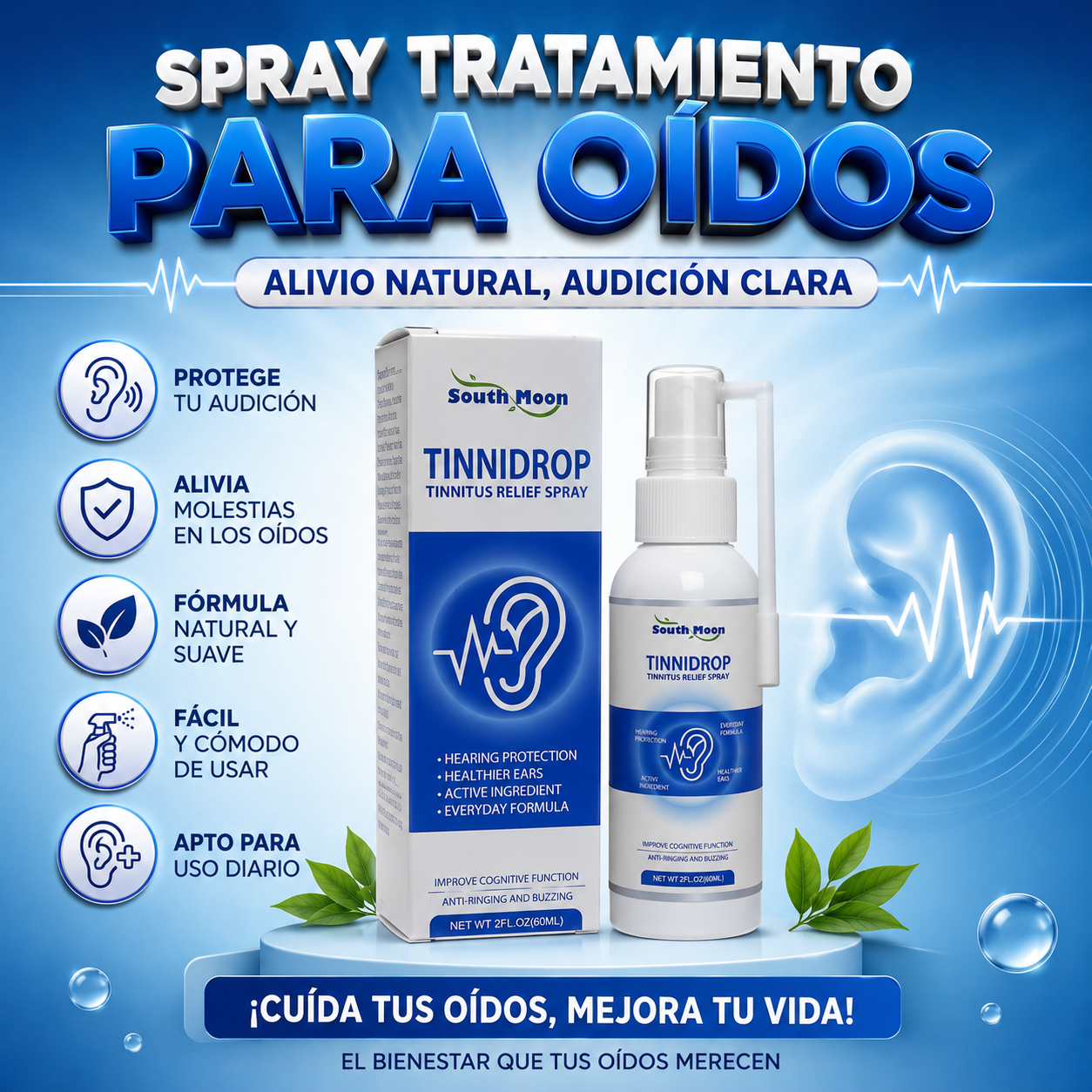 Spray tratamiento oidos