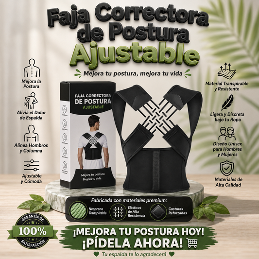 Faja Corrector de Postura Ajustable