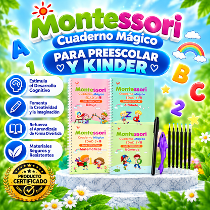 Cuaderno mágico de escritura para Niños 4und Español