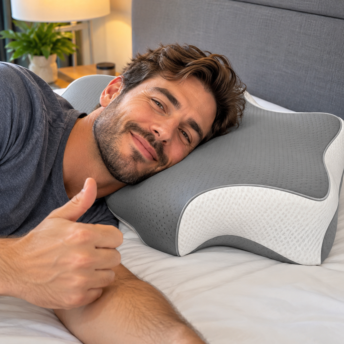 Almohada cervical viscoelástica mariposa