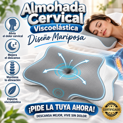 Almohada cervical viscoelástica mariposa