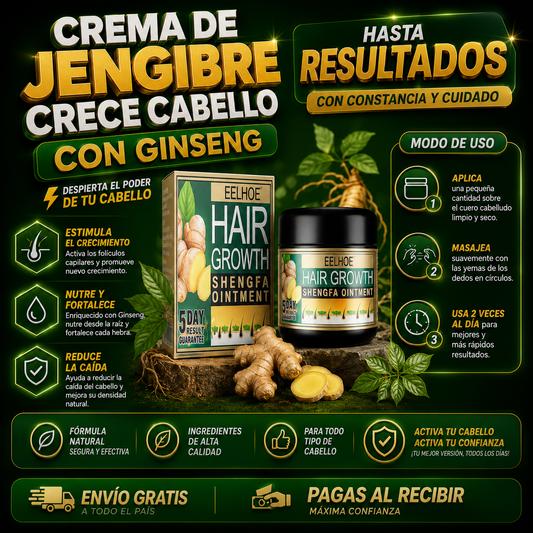 Crema de Jengibre - Crece Cabello
