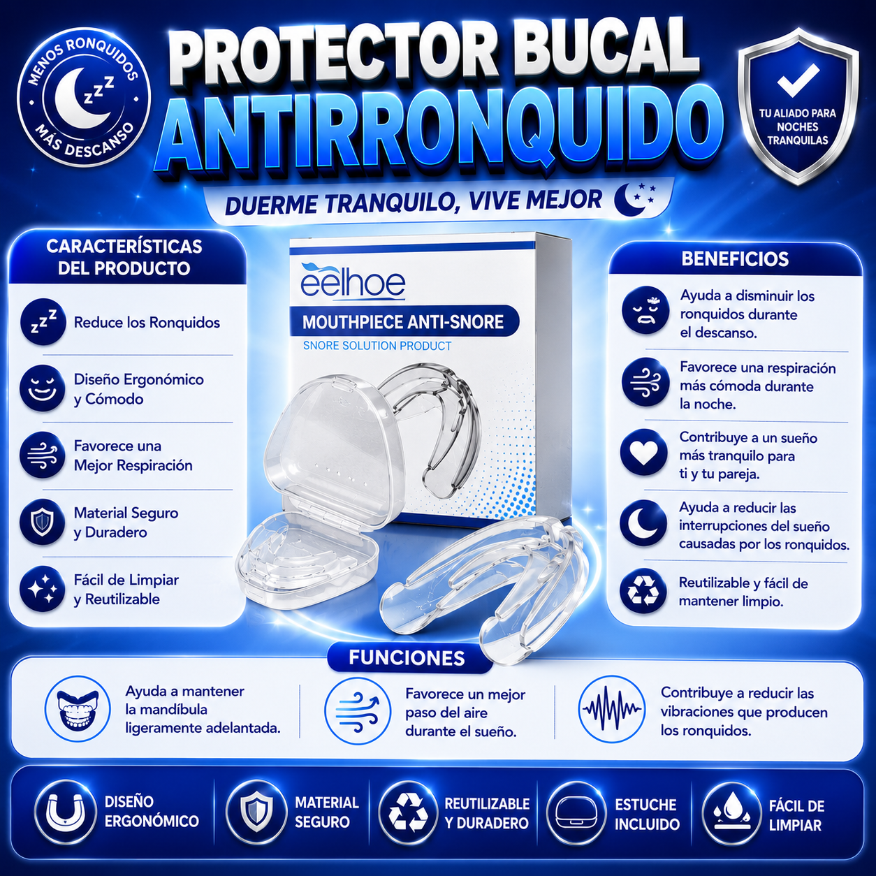 Protector Bucal Antirronquido