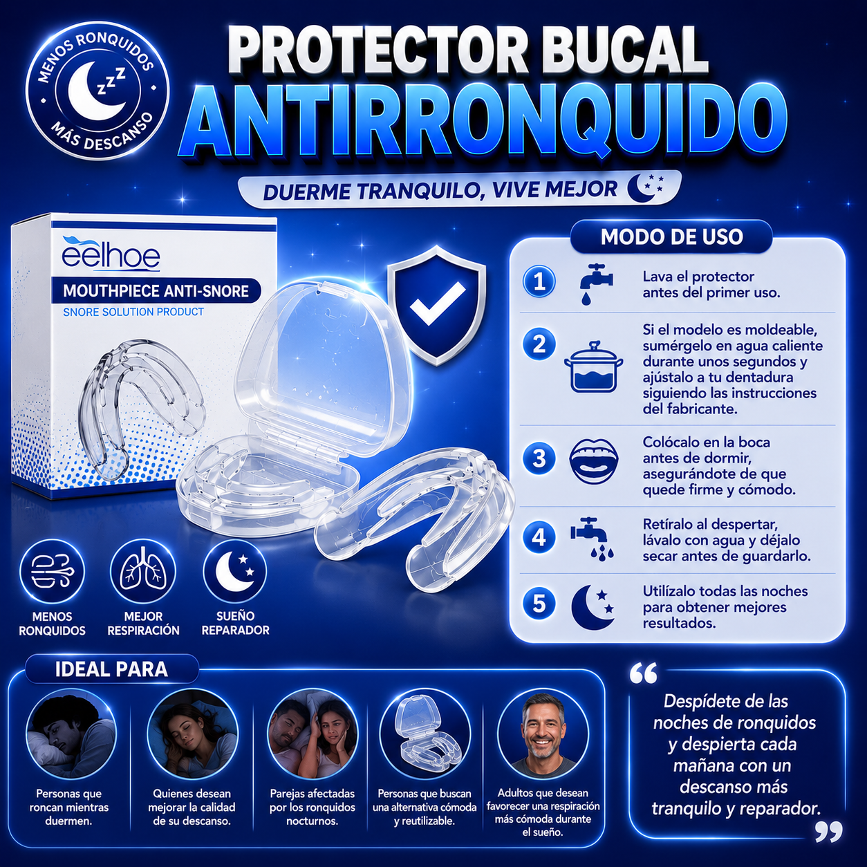 Protector Bucal Antirronquido